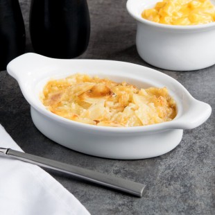 Libbey 911194803 Reflections 5 oz. Aluma White Small Porcelain Rarebit - 24/Case