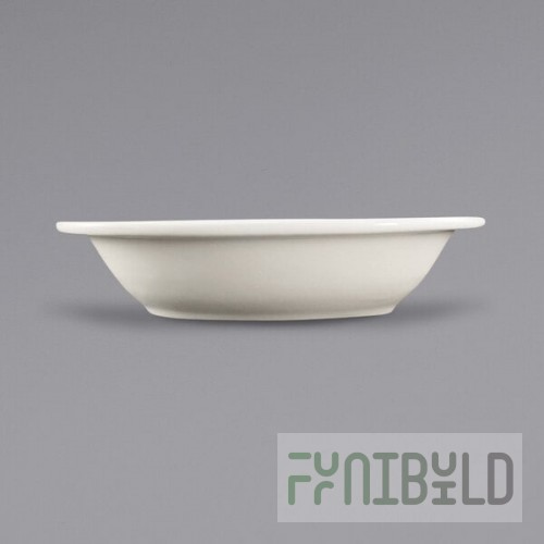 International Tableware Valencia 44 oz. Ivory (American White) Narrow Rim Oval Serving Bowl - 12/Case