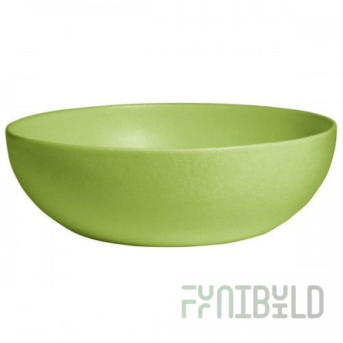 G.E.T. Enterprises BRD18LM Bugambilia 15.9 Qt. Classic Textured Finish Lime Resin-Coated Aluminum Extra Large Deep Round Bowl