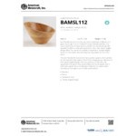 American Metalcraft 80 oz. Round Slanted Bamboo Bowl - 4/Case