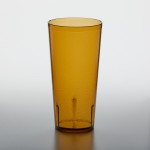 GET 6624-1-A 24 oz. Amber Customizable SAN Plastic Pebbled Tumbler - 72/Case