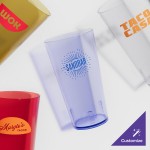 GET 6624-1-A 24 oz. Amber Customizable SAN Plastic Pebbled Tumbler - 72/Case