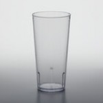 GET 6624-1-A 24 oz. Amber Customizable SAN Plastic Pebbled Tumbler - 72/Case