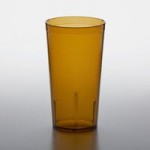 GET 6624-1-A 24 oz. Amber Customizable SAN Plastic Pebbled Tumbler - 72/Case