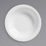 American Metalcraft DBN16WH Jane Collection 16 oz. White Round Narrow Rim Melamine Bowl
