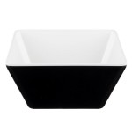 Vollrath V2220220 1.5 Qt. Black / White Medium Square Melamine Bowl Vollrath V2220220 1.5 Qt. Black / White Medium Square Melamine Bowl