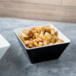 Vollrath V2220220 1.5 Qt. Black / White Medium Square Melamine Bowl Vollrath V2220220 1.5 Qt. Black / White Medium Square Melamine Bowl