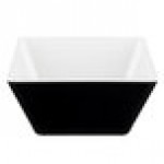 Vollrath V2220220 1.5 Qt. Black / White Medium Square Melamine Bowl Vollrath V2220220 1.5 Qt. Black / White Medium Square Melamine Bowl