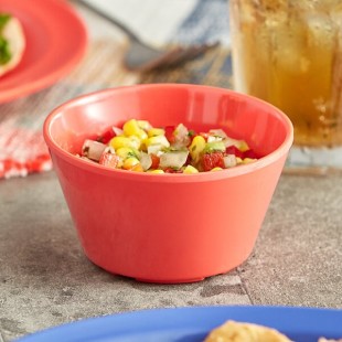 Acopa Foundations 8 oz. Orange Melamine Bouillon Cup - 12/Case