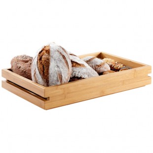 Rosseto BD135 Natura Double Medium Bamboo Tray - 19 7/16 Rosseto BD135 Natura Double Medium Bamboo Tray - 19 7/16