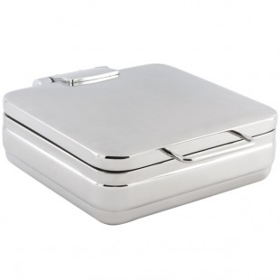 Bon Chef 20309NG 6 Qt. Stainless Steel Hinged Top 3/4 Size Induction Chafer Bon Chef 20309NG 6 Qt. Stainless Steel Hinged Top 3/4 Size Induction Chafer