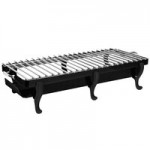 Eastern Tabletop 3918S 6 Qt. Stainless Steel Round Induction / Traditional Chafer with Stand and Hinged Dome Cover