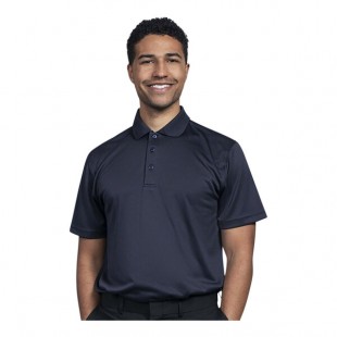 Uncommon Chef 50TJ01-R Men's Customizable Navy Blue Short Sleeve Moisture Wicking Polo Shirt - Polyester - 2X
