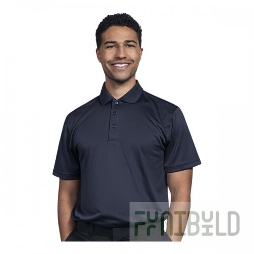 Uncommon Chef 50TJ01-R Men's Customizable Navy Blue Short Sleeve Moisture Wicking Polo Shirt - Polyester - 2X