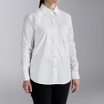 Henry Segal Women's Customizable White Long Sleeve Dress Shirt - 6 Henry Segal Women's Customizable White Long Sleeve Dress Shirt - 6