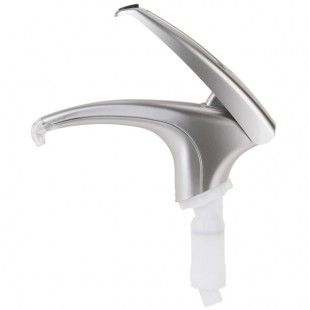 San Jamar P4000 FrontLine Accessory Soft-Touch Condiment Pump - Metal Finish