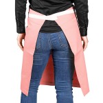 Uncommon Chef 3117 Coral Pink Customizable 100% Cotton Canvas Moxie Waist Apron with Natural Webbing and 3 Pockets - 24