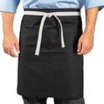 Uncommon Chef 3117 Coral Pink Customizable 100% Cotton Canvas Moxie Waist Apron with Natural Webbing and 3 Pockets - 24