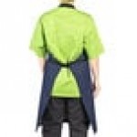 Uncommon Chef 3104 Indigo Customizable 100% Cotton Denim Rebel Bib Apron with Black Webbing and 3 Pockets - 34
