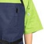 Uncommon Chef 3104 Indigo Customizable 100% Cotton Denim Rebel Bib Apron with Black Webbing and 3 Pockets - 34