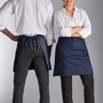 Choice Navy Blue Waist Apron with Natural Webbing and 3 Pockets - 12 Choice Navy Blue Waist Apron with Natural Webbing and 3 Pockets - 12