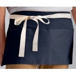 Choice Navy Blue Waist Apron with Natural Webbing and 3 Pockets - 12 Choice Navy Blue Waist Apron with Natural Webbing and 3 Pockets - 12