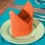Intedge Orange 65/35 Polycotton Blend Cloth Napkins, 20 Intedge Orange 65/35 Polycotton Blend Cloth Napkins, 20