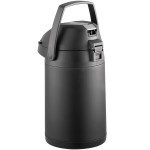 Acopa 3 Liter Stainless Steel Lined Matte Black Airpot with Metal Lever