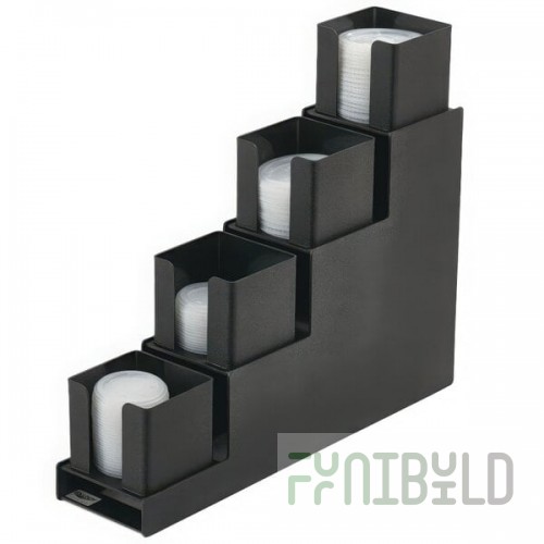 Vollrath VL-4 Traex® Black 4-Step Countertop Lid Holder