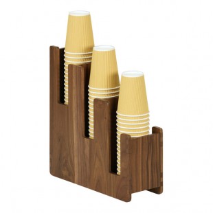 Cal-Mil Sydney Walnut 3-Tier Cup / Lid Organizer 23187-78