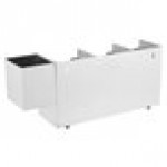 Vollrath CTL3 3-Slot Stainless Steel Wall Mount / Countertop Lid Holder with Straw Holder