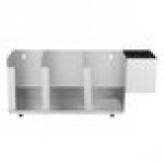 Vollrath CTL3 3-Slot Stainless Steel Wall Mount / Countertop Lid Holder with Straw Holder