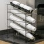 San Jamar C8504WF Wireworks Vertical 8 - 44 oz. Countertop 3 Cup / 1 Lid Organizer