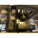 San Jamar C8504WF Wireworks Vertical 8 - 44 oz. Countertop 3 Cup / 1 Lid Organizer