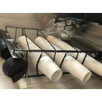 San Jamar C8504WF Wireworks Vertical 8 - 44 oz. Countertop 3 Cup / 1 Lid Organizer
