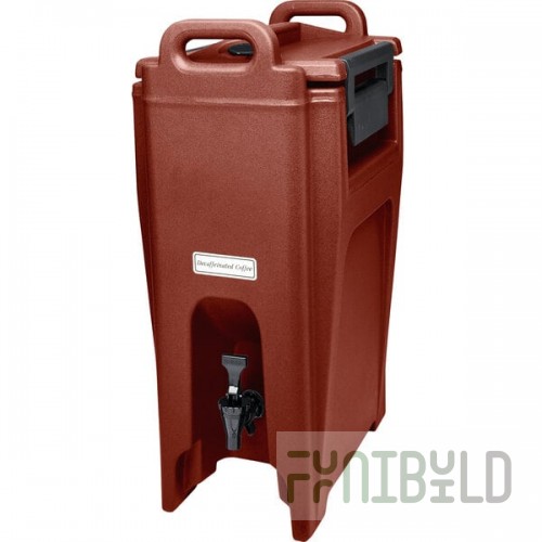 Cambro UC500402 Ultra Camtainer® 5.25 Gallon Brick Red Insulated Beverage Dispenser