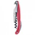 Franmara 3274-03 Lisse Customizable Two-Step Waiter's Corkscrew with Matte Burgundy Enameled Steel Handle