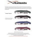 Franmara 3274-03 Lisse Customizable Two-Step Waiter's Corkscrew with Matte Burgundy Enameled Steel Handle