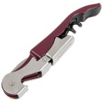 Franmara 5400-03 Duo-Lever Customizable Waiter's Corkscrew with Burgundy Enamel Handle Franmara 5400-03 Duo-Lever Customizable Waiter's Corkscrew with Burgundy Enamel Handle
