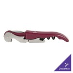 Franmara 5400-03 Duo-Lever Customizable Waiter's Corkscrew with Burgundy Enamel Handle Franmara 5400-03 Duo-Lever Customizable Waiter's Corkscrew with Burgundy Enamel Handle