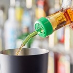 Choice Green Free Flow Whiskey Pourer with Green Collar - 12/Pack