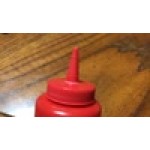 Vollrath 52064 Traex® 12 oz. Red Single Tip Slim Profile Squeeze Bottle