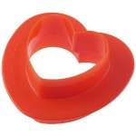 Silikomart AMORINI 100 8 Compartment Heart-Shaped Silicone Baking Mold with Border and Plastic Cutter - 2 3/8