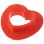 Silikomart AMORINI 100 8 Compartment Heart-Shaped Silicone Baking Mold with Border and Plastic Cutter - 2 3/8