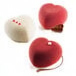 Silikomart AMORINI 100 8 Compartment Heart-Shaped Silicone Baking Mold with Border and Plastic Cutter - 2 3/8