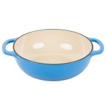 Lodge EC3D33 3 Qt. Caribbean Blue Enameled Cast Iron Dutch Oven