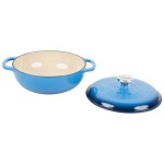 Lodge EC3D33 3 Qt. Caribbean Blue Enameled Cast Iron Dutch Oven