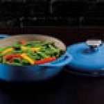 Lodge EC3D33 3 Qt. Caribbean Blue Enameled Cast Iron Dutch Oven