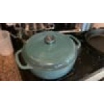 Lodge EC3D33 3 Qt. Caribbean Blue Enameled Cast Iron Dutch Oven
