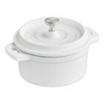 Valor 8 oz. Aqua Sky Enameled Mini Cast Iron Pot with Cover Valor 8 oz. Aqua Sky Enameled Mini Cast Iron Pot with Cover